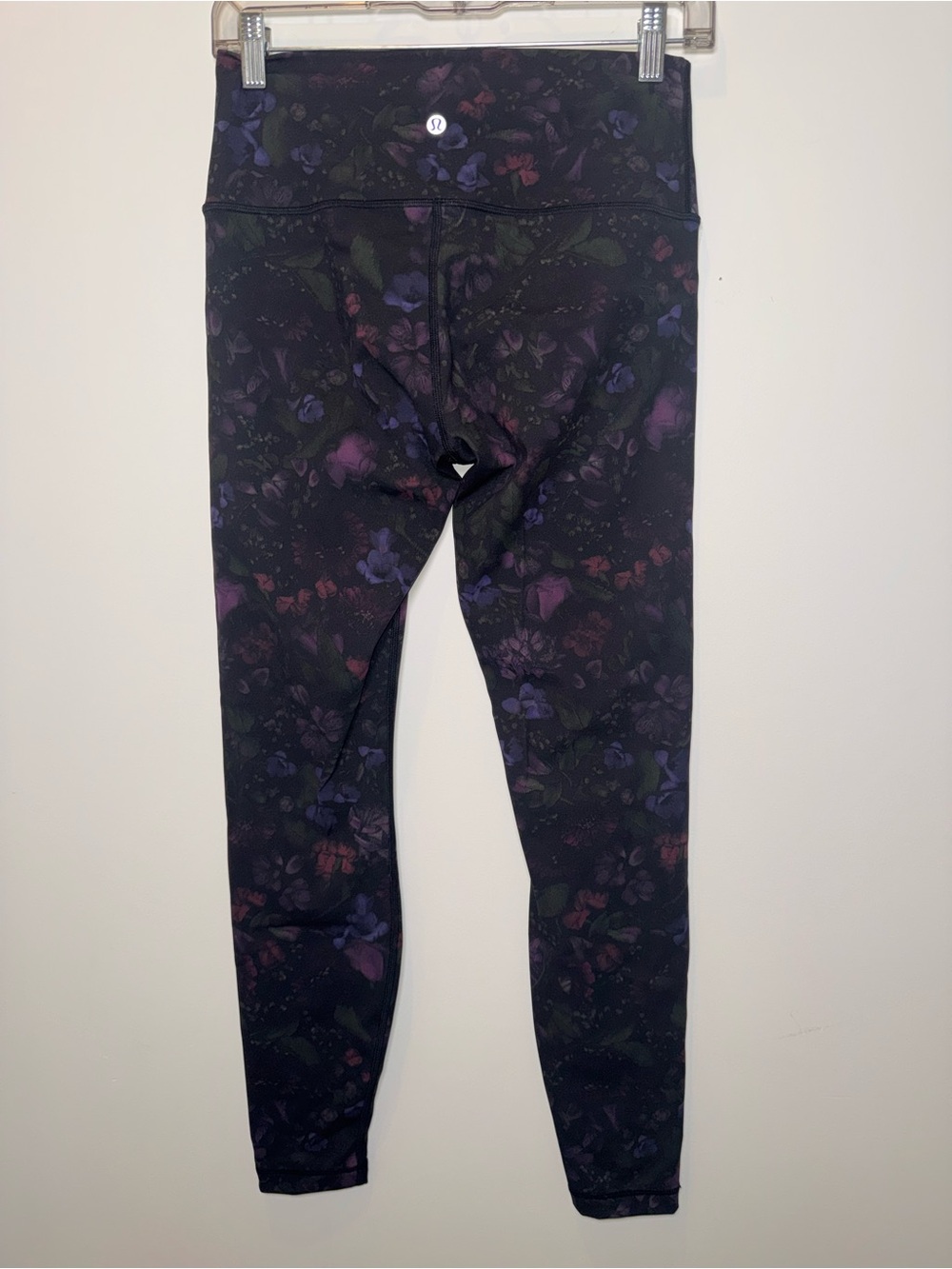 lululemon athletica Womens Black Floral High-Rise Leggings